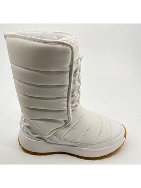 Kizik Juno Womens Size 6D Bright White Gum Outdoor Hands Free Snow Boots